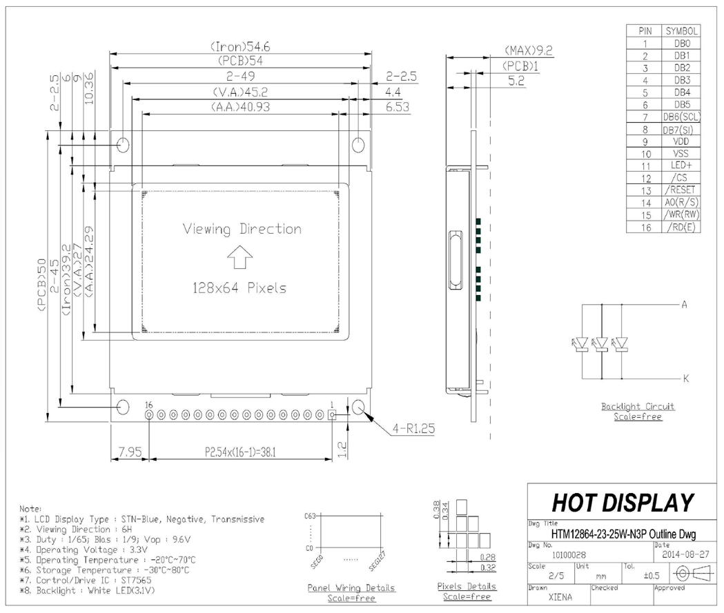 2.0-inch 128 x 64 graphics dot matrix module12864-23.png 2.0-inch 128 x 64 graphics dot matrix module12864-23.png