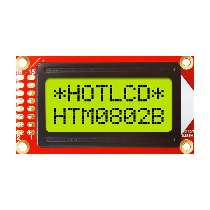 8x2 Character LCD Modules |STN + Yellow/Green Display