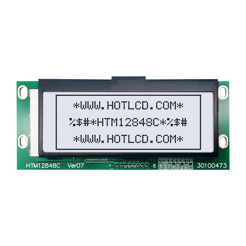 3.2 Inch 128x48 Graphic LCD Module FSTN+ Display With White Side Backlight