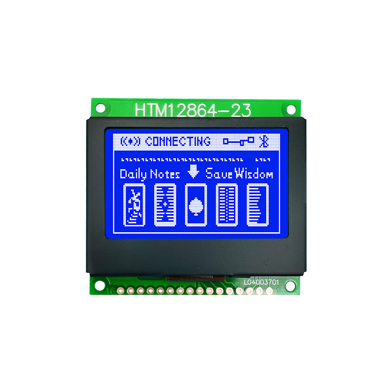 128X64 Graphic LCD Module STN- Blue Display with Side White Backlight