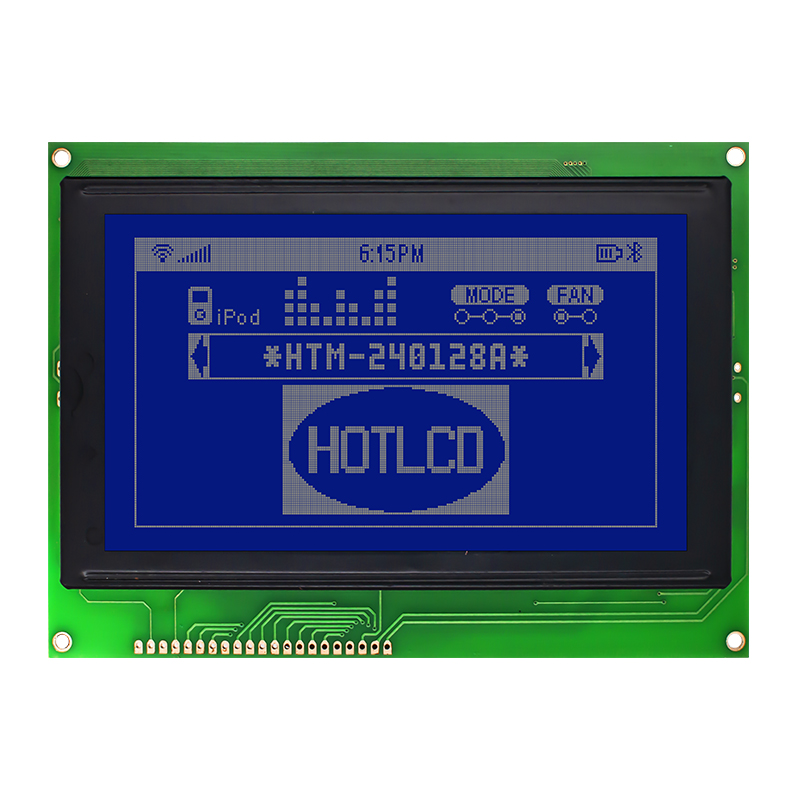 5.1 inch 240X128 Graphic LCD Module STN - Blue Display with White Backlight