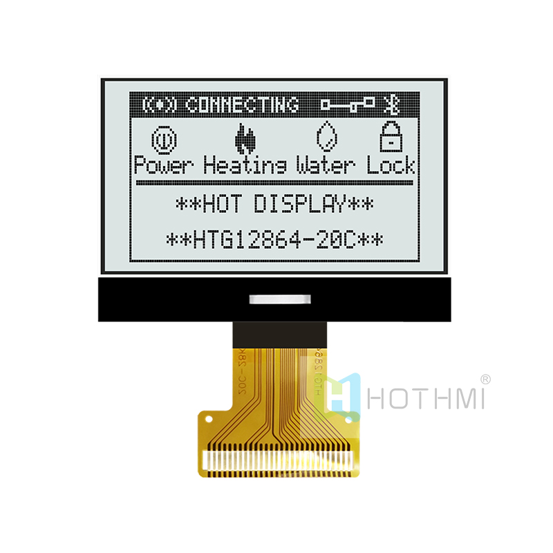 COG LCD MODULES 2”128X64 Graphic FSTN+ Display with White Side Backlight
