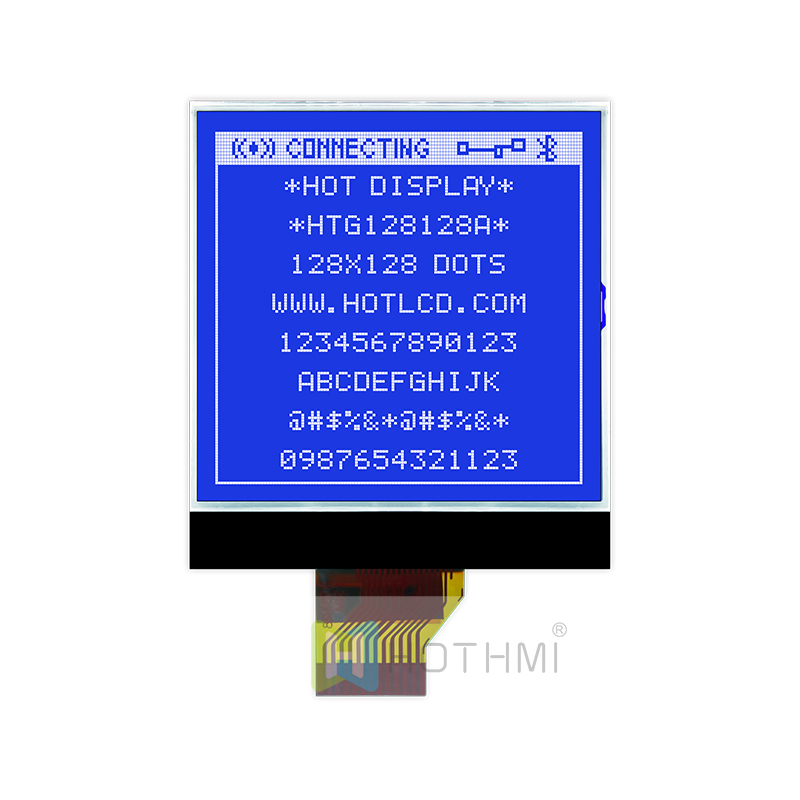 Graphic COG LCD 2.2" 128X128 | STN - Blue Display with White Side Backlight