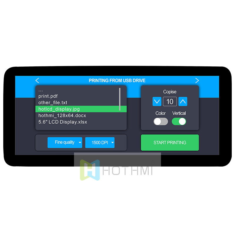 12.3 Inch TFT LCD Display Module 1920x720 Resolution with Capacitive Touchscreen