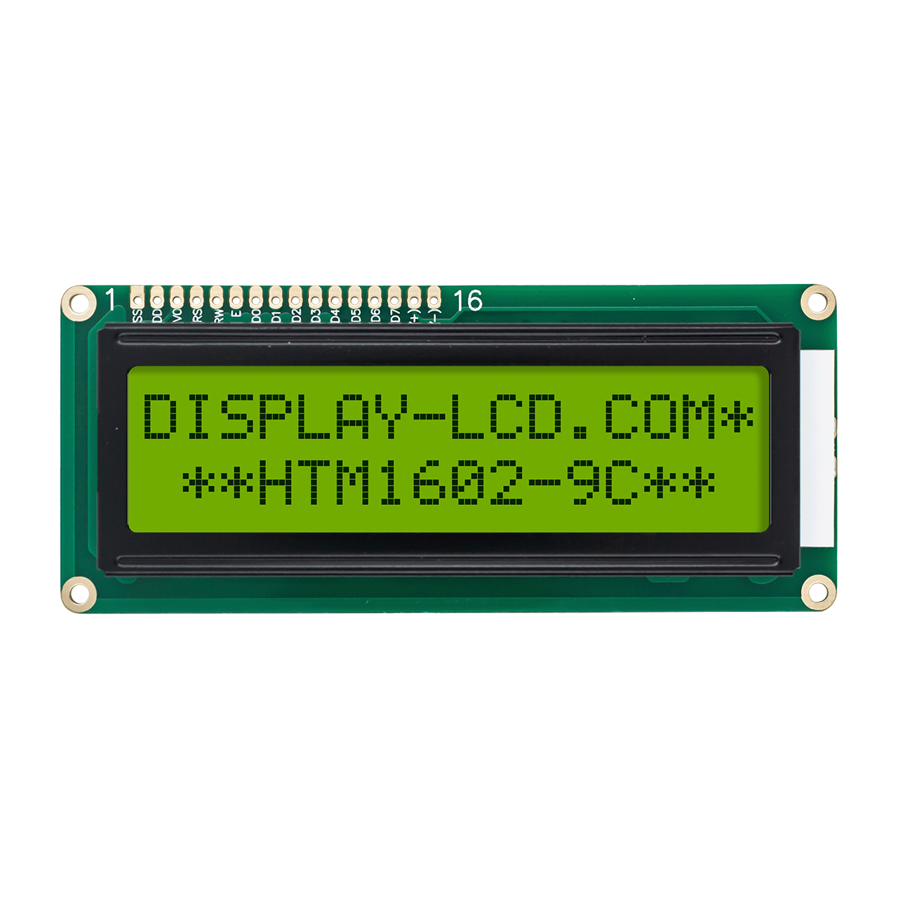 Character LCD Module |2X16 STN+ Yellow/Green with Side Yellow/Green Backlight-Arduino Display