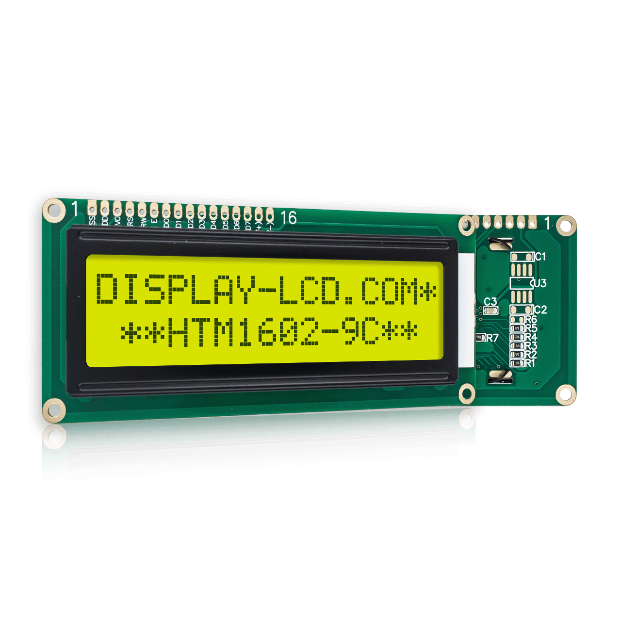 Character LCD Module |2X16 STN+ Yellow/Green with Side Yellow/Green Backlight-Arduino Display