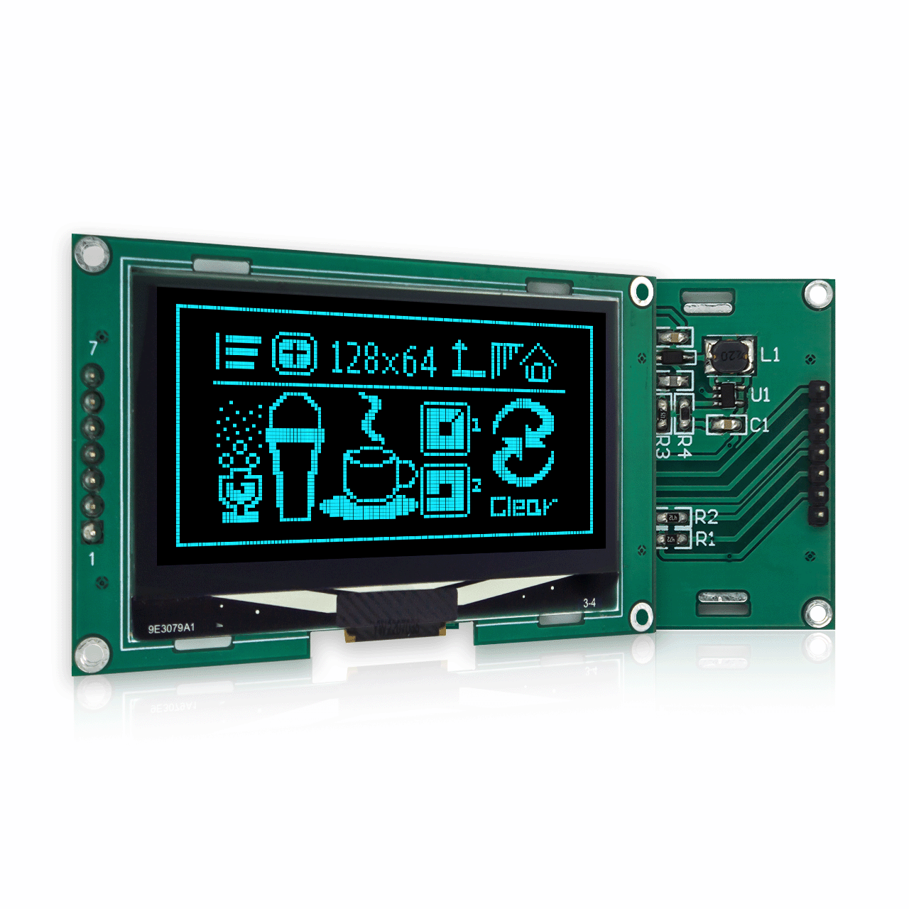 128x64 2.42 inch Mono DISPLAY BLUE OLED Graphic OLED Module SSD1309