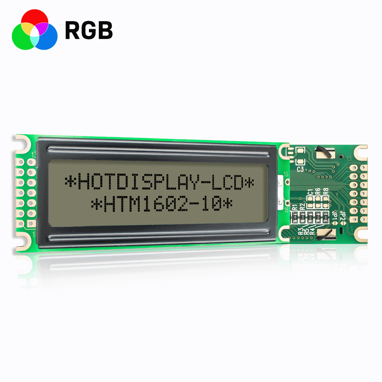 Character LCD module monochrome display 16x2 characters FSTN+ with RGB yellow, green and blue backlight-Arduino