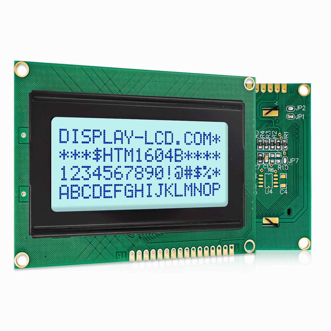 character LCD Module |4x16 STN(+) white side-backlit monochrome display | Arduino | MCU interface | ST7066U controller | Transflective