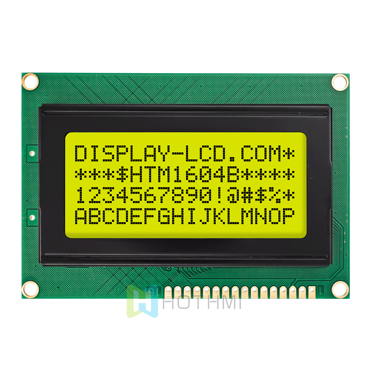 16x4 Charactrt LCD Module | STN(+)With Yellow-Green Backlight