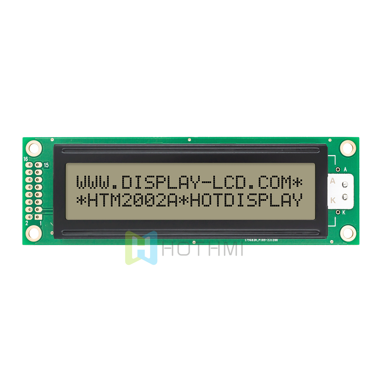 character LCD Module | FSTN+Monochrome 2X20 white background gray character display with white backlight + English/Japanese/Russian character library | 5.0v| STU7066U | Arduino