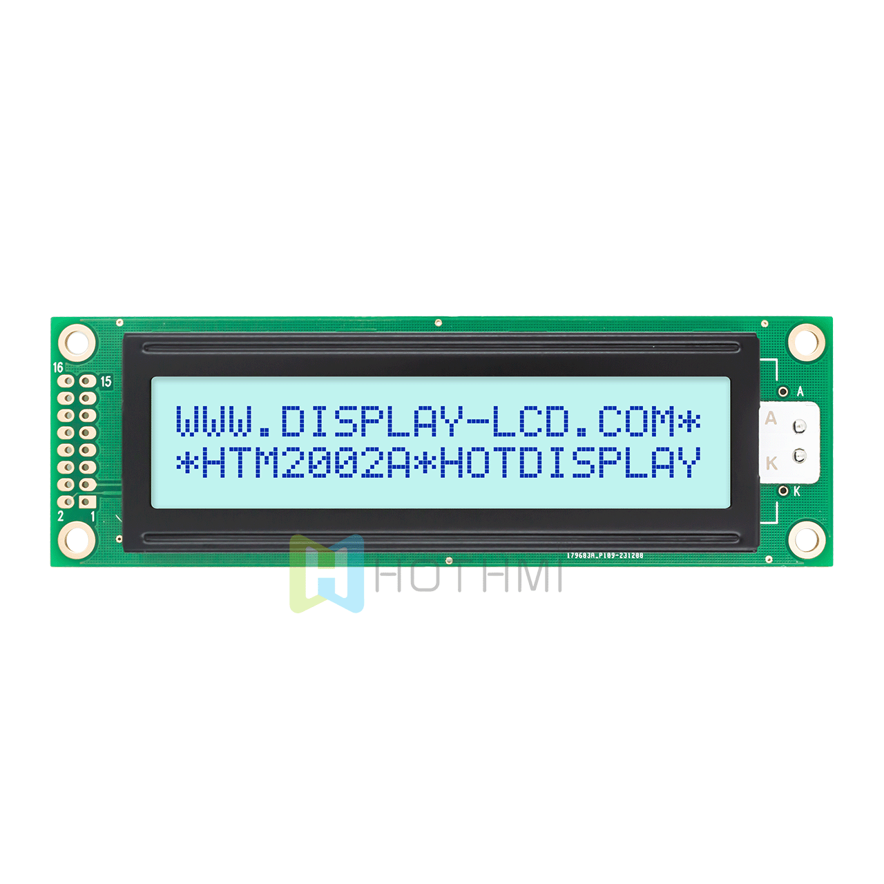 20 x 2 Character LCD Module | Blue Pixels On White Background For Arduino