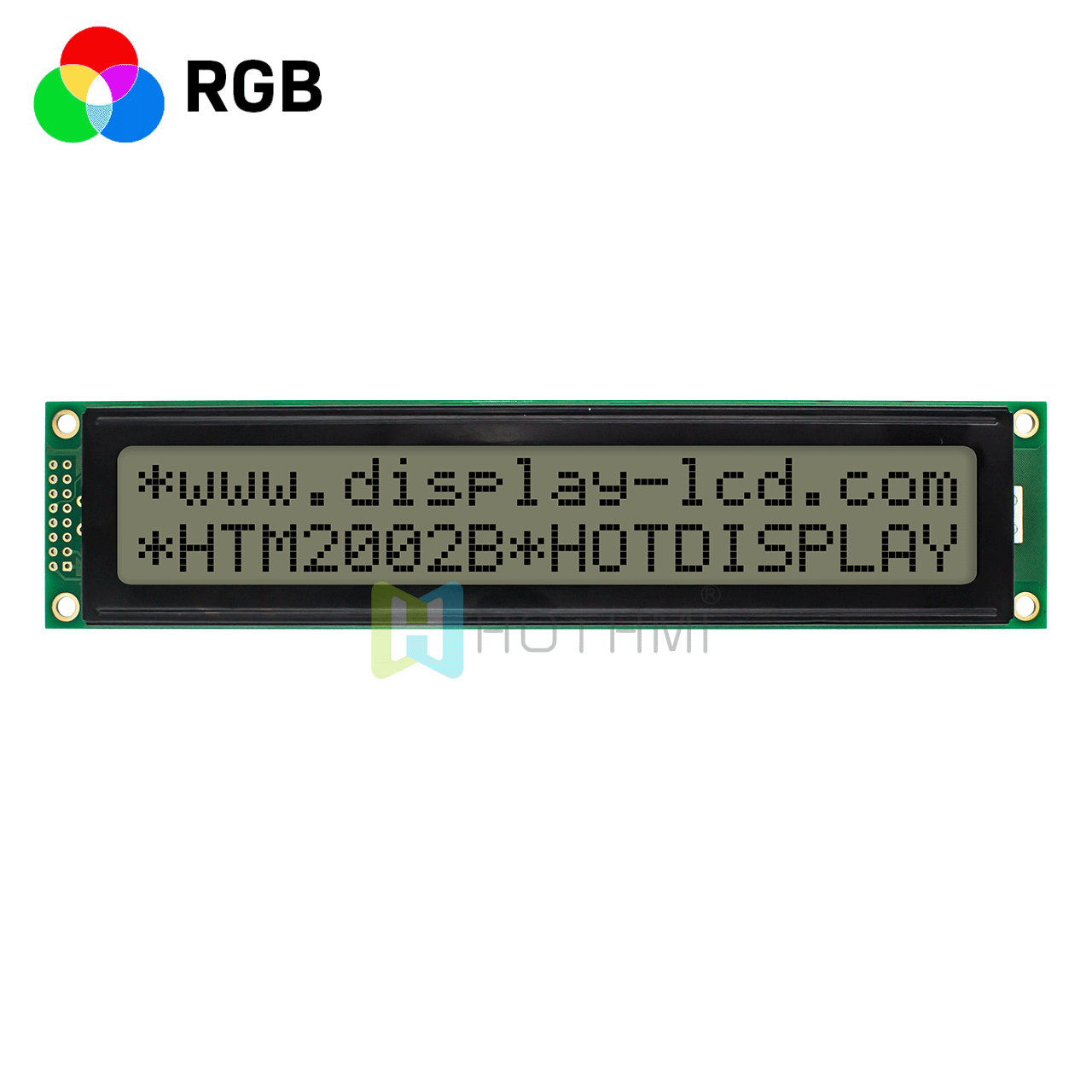 character LCD modules |2x20 s transmissive LCD display Module | red green blue LED backlight | FSTN (+) front display | st7066u controller