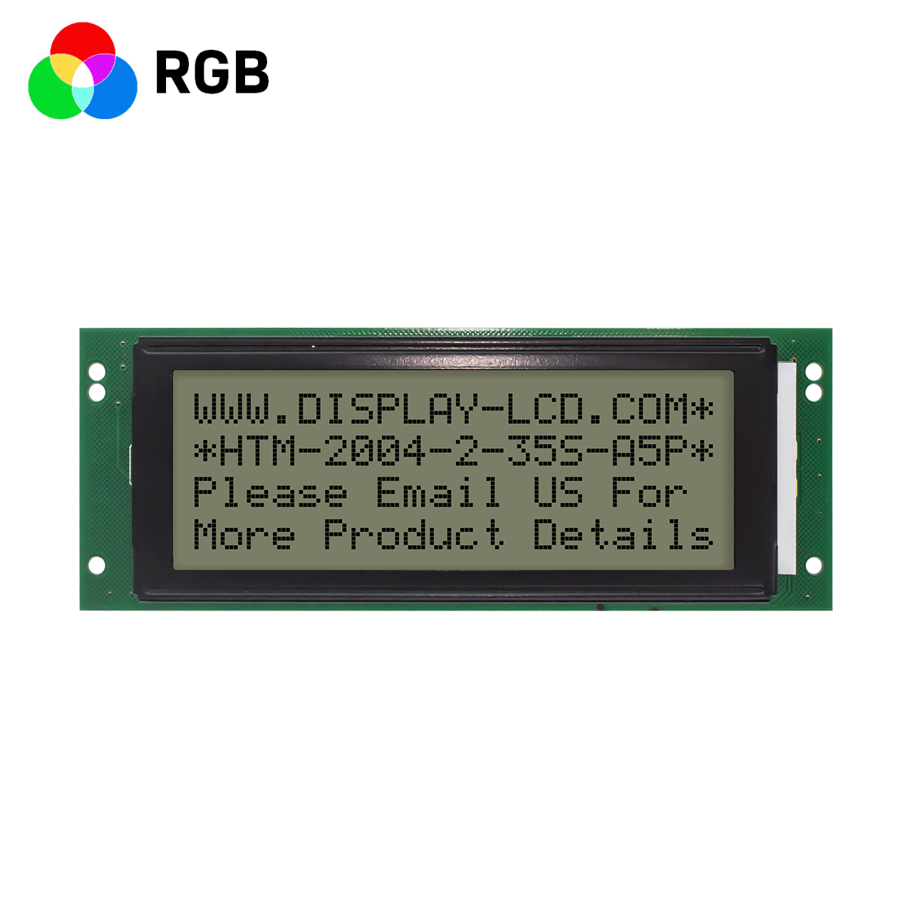 4X20 character LCD module/FSTN positive RGB display/with red, green and blue backlight/Arduino/full transflective LCD display/5.0v
