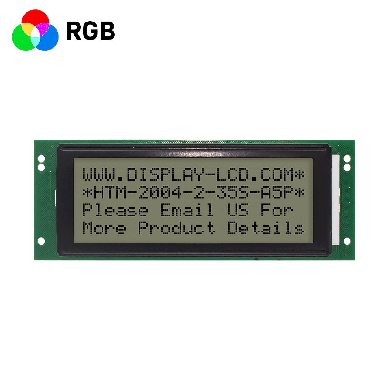 4X20 character LCD module/FSTN positive RGB display/with red, green and blue backlight/Arduino/full transflective LCD display/5.0v
