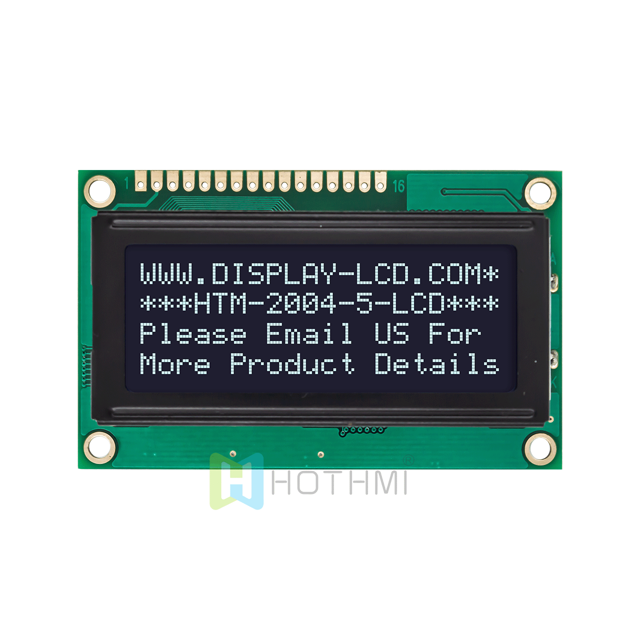 4x20 Character LCD Display | DFSTN- Black Background With White Backlight