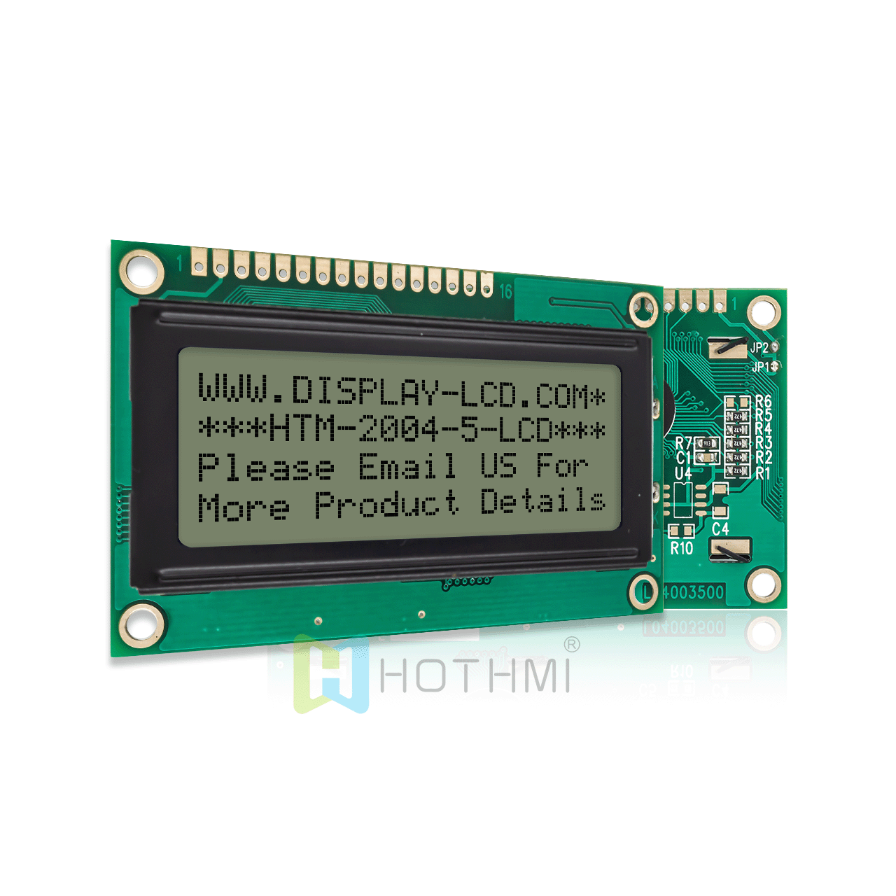 4X20 character LCD module/ monochrome FSTN positive display/RGB backlight/Arduino/full transflective LCD display