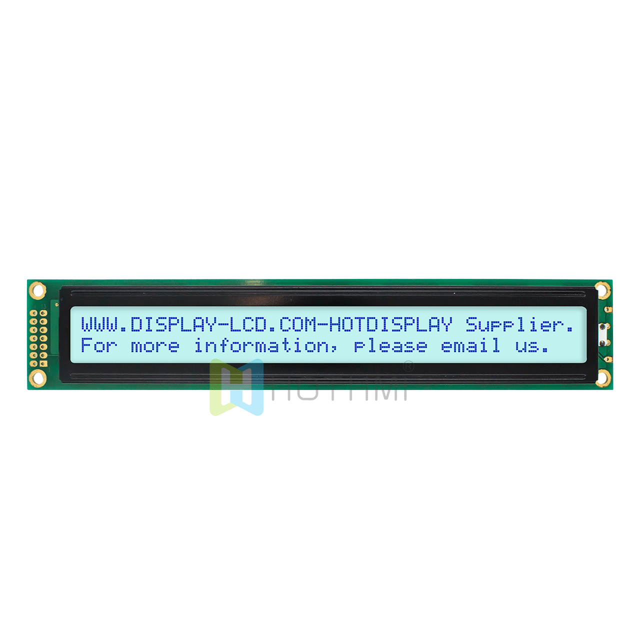 40x2 Character LCD Module | Blue Pixels On Gray Background