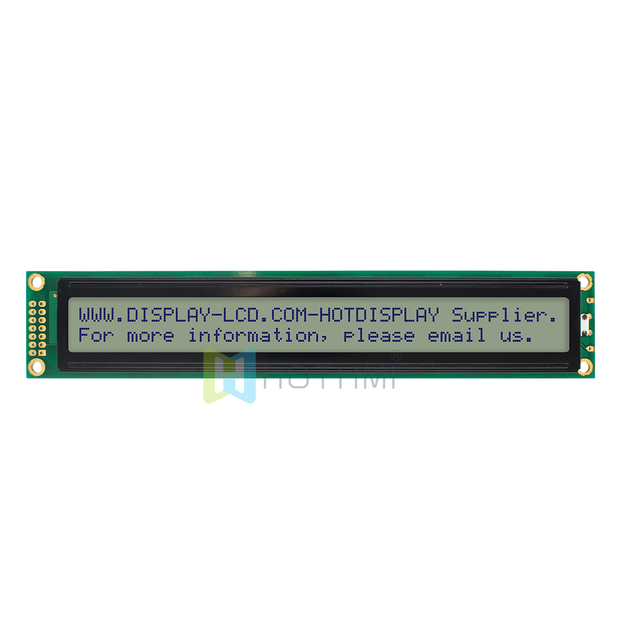 40x2 Character LCD Module | Blue Pixels On Gray Background