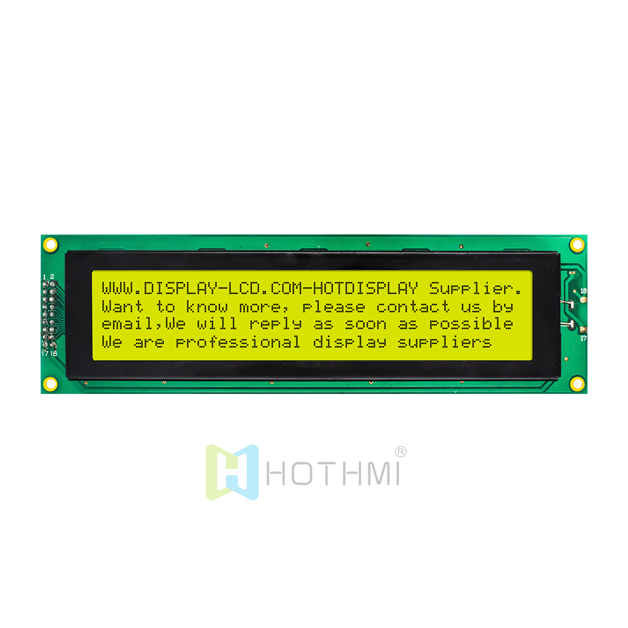4X40 character LCD module | monochrome display STN positive display | with yellow-green backlight | Arduino display | ST7066U controller