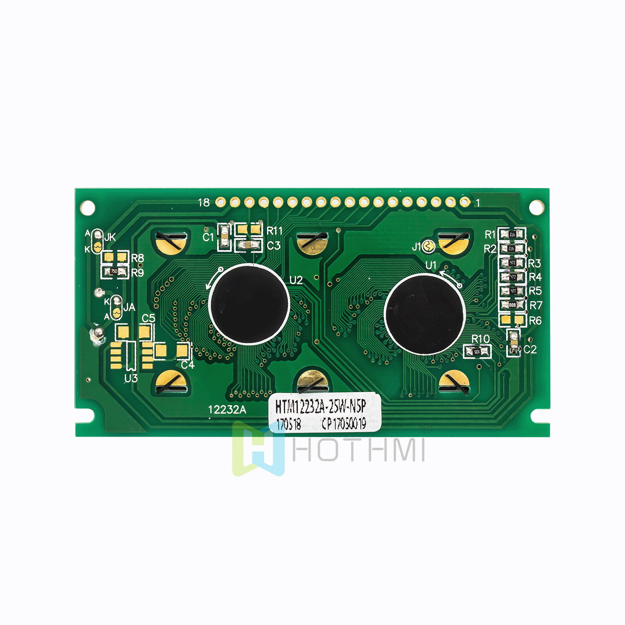 122x32 Graphic LCD Module | DFSTN-Black Display With White Backlight