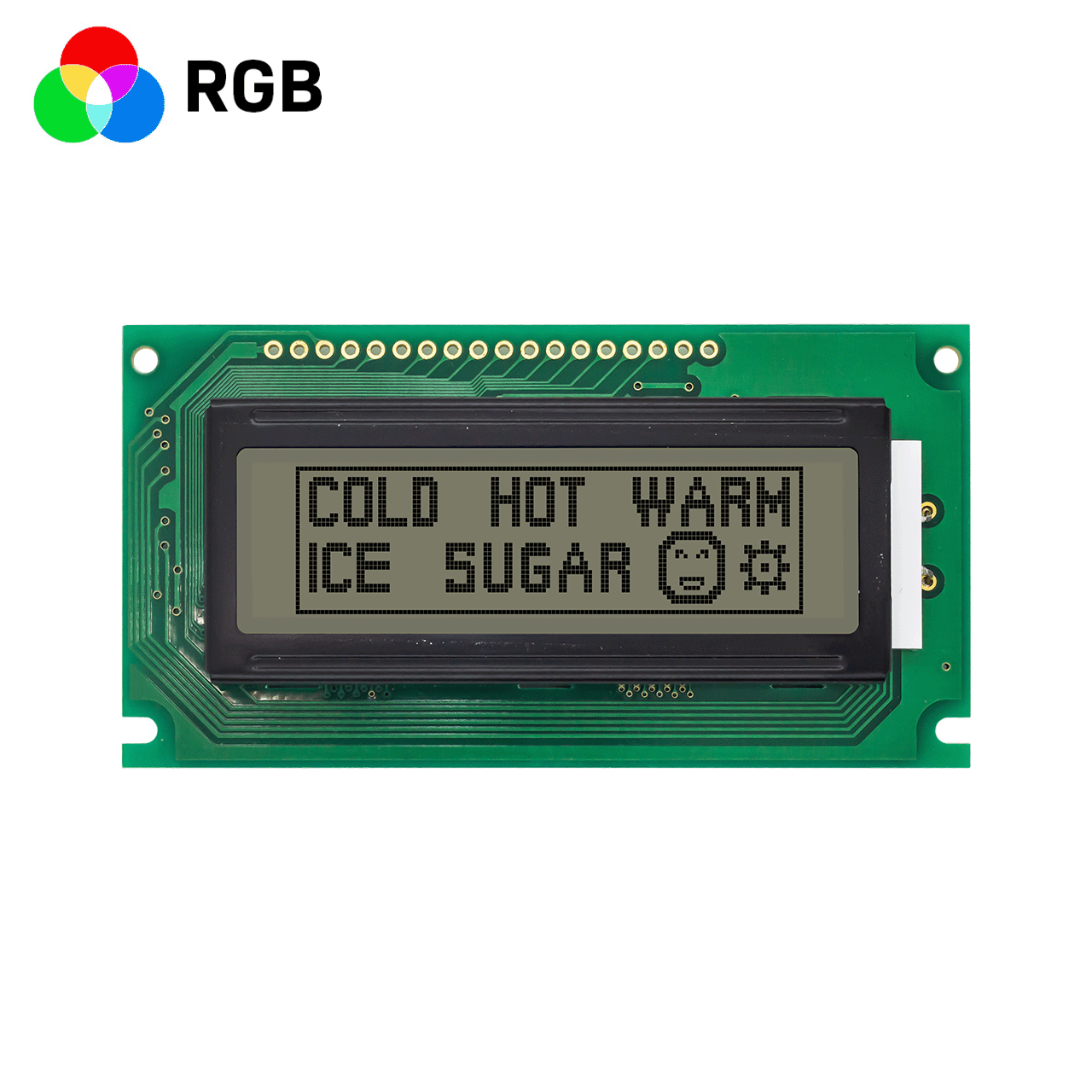 2.5"122X32 Graphic LCD | FSTN front display with RGB side backlight | Arduino | Fully reflective display | 5.0V