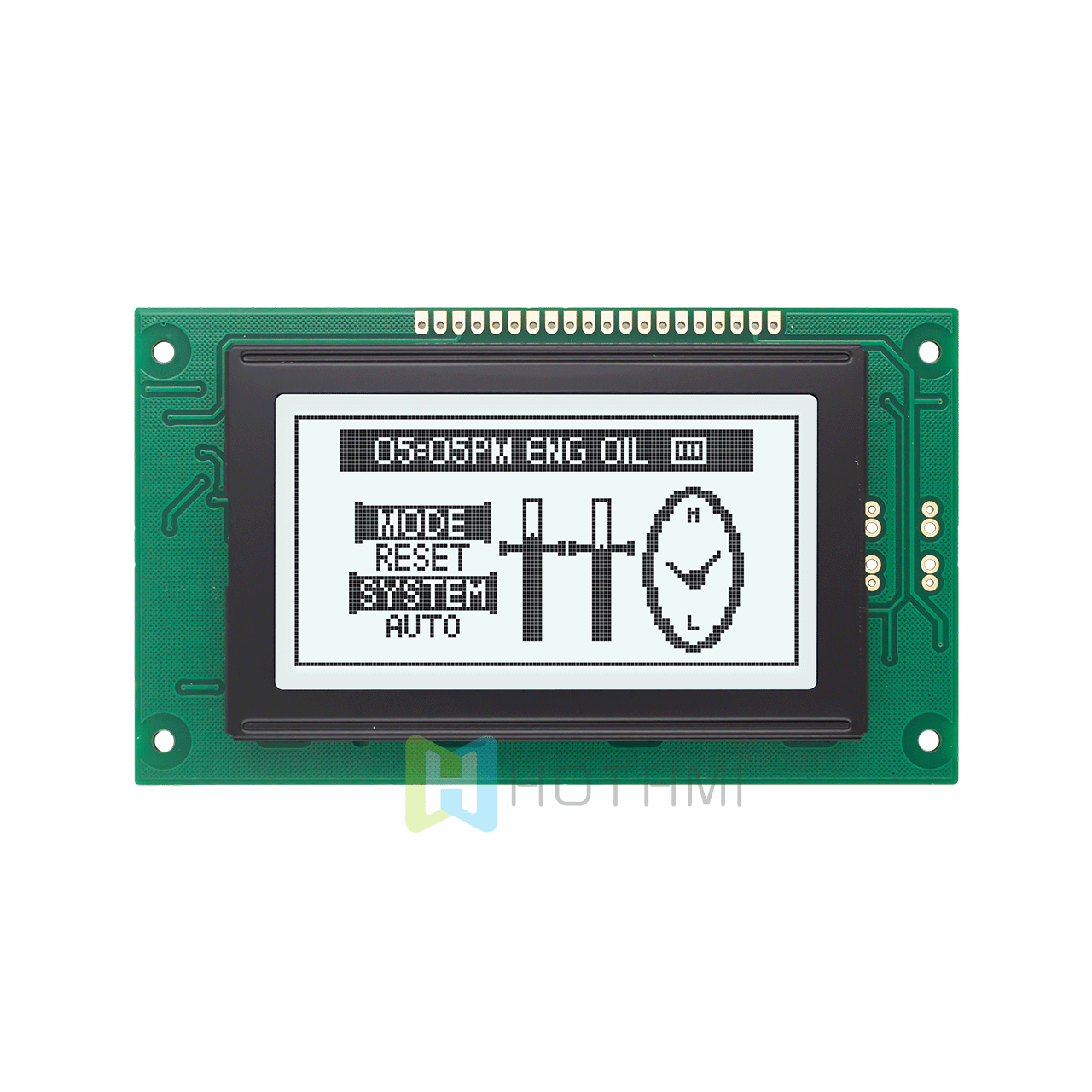 3.2"128X64 monochrome graphic LCD module | with white backlight | FSTN(+) | MCU interface | Arduino