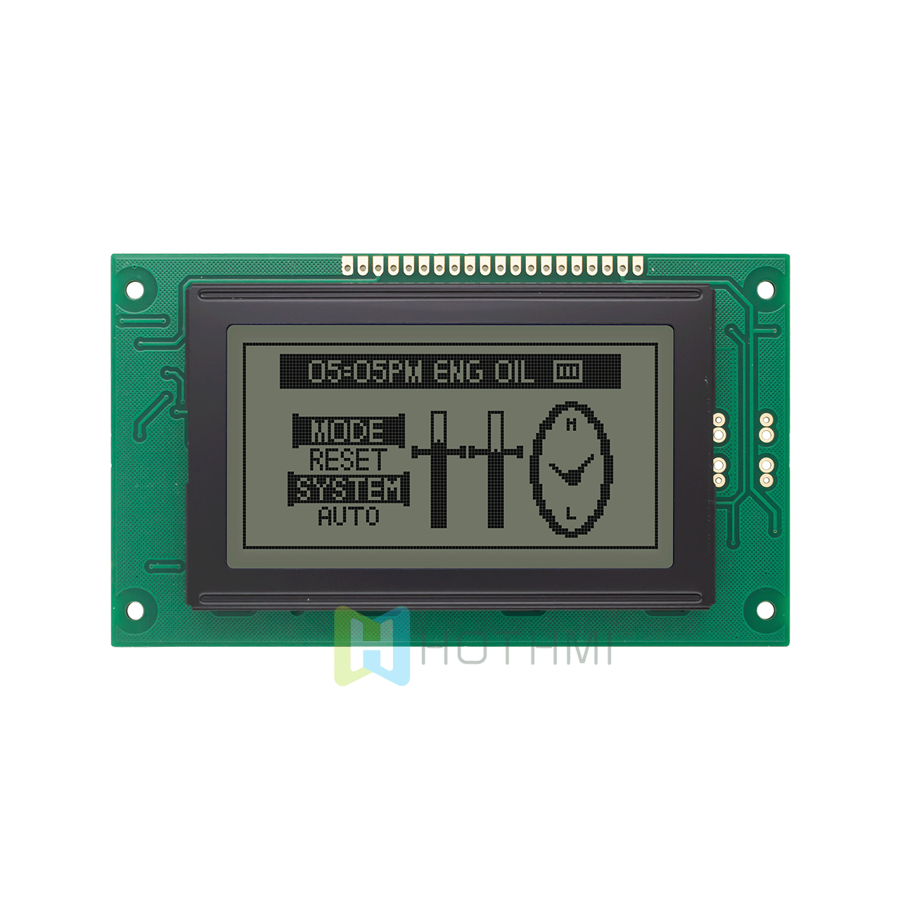 3.2"128X64 monochrome graphic LCD module | with white backlight | FSTN(+) | MCU interface | Arduino