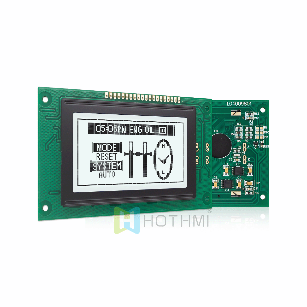 3.2"128X64 monochrome graphic LCD module | with white backlight | FSTN(+) | MCU interface | Arduino