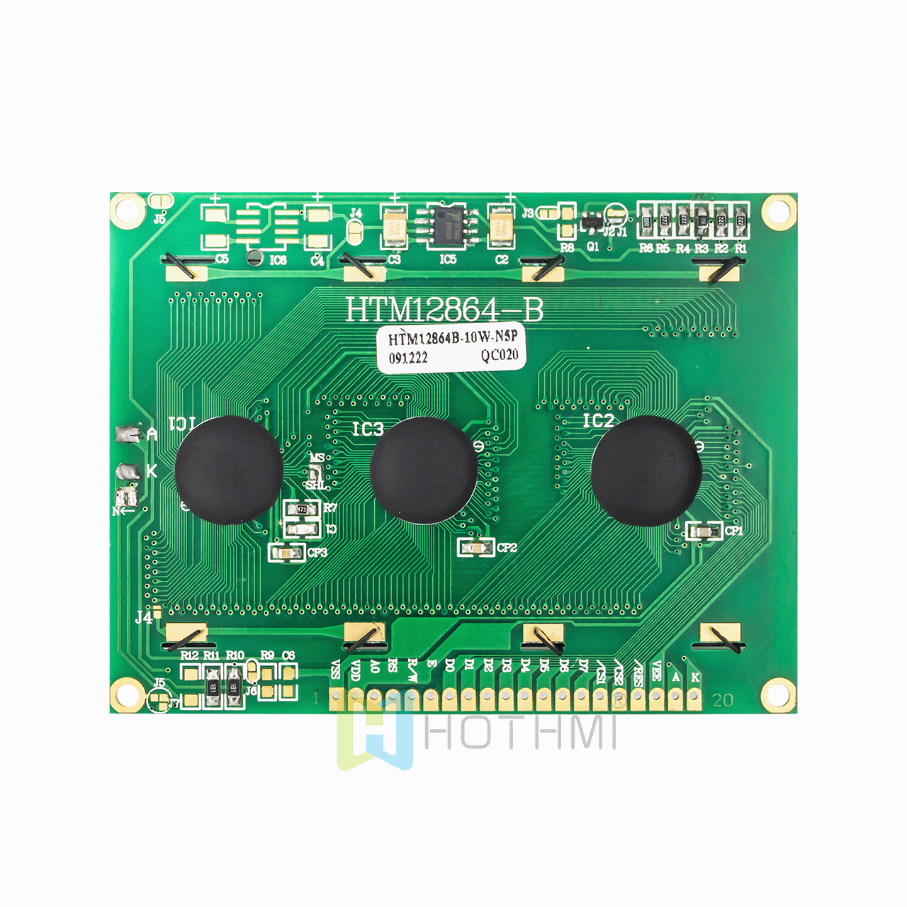 3.2"yellow-green graphic display/128x64 graphic LCD module/STN positive yellow-green backlight/KS0108