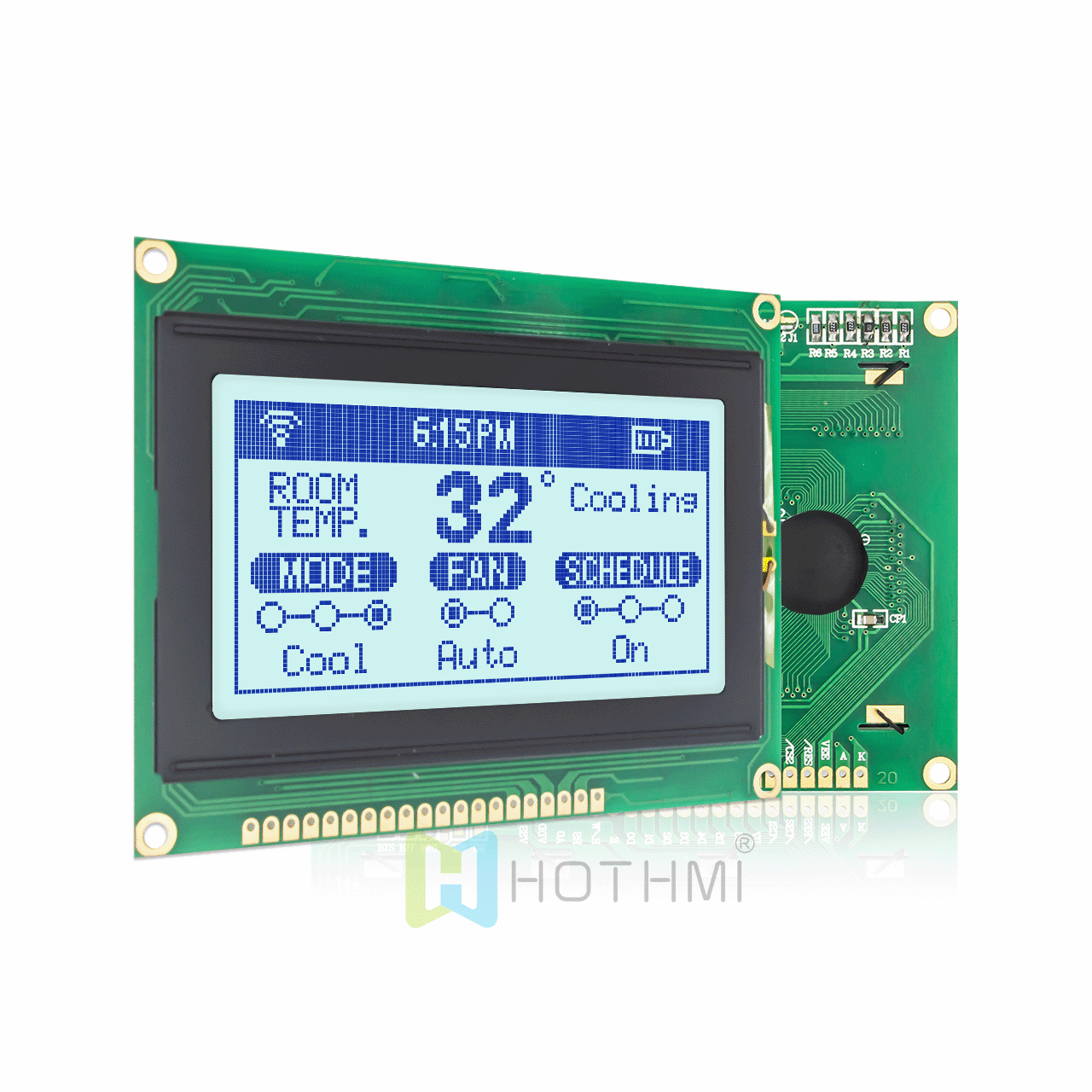3.2"LCD display 128x64 graphics module display KS0107+KS0108 or compatible controller