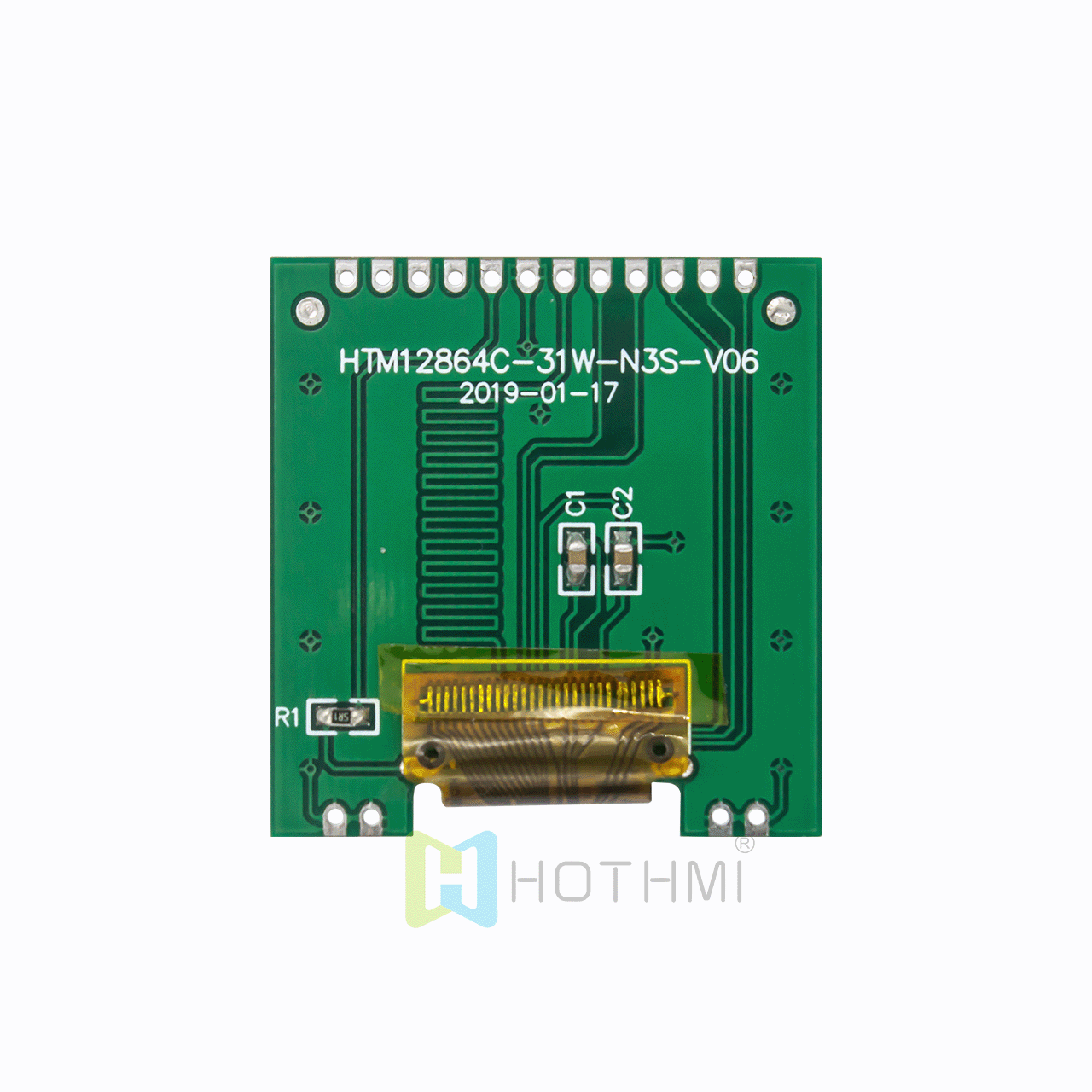 1.7" LCD screen/128x64 graphic dot matrix module/blue background with white characters/ST7567/SPI