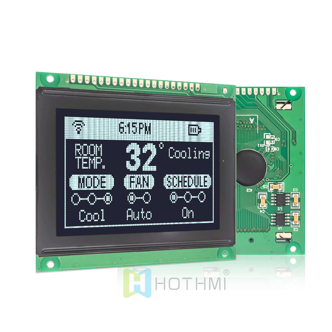 3 inch Arduino Graphic LCD Display | 128x64 Graphic Dot Matrix LCD Module | Compatible with KS0108 | DFSTN Negative Display