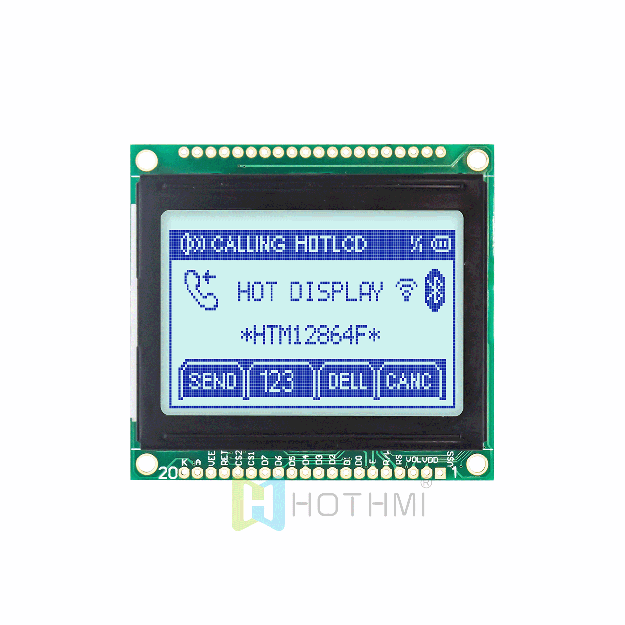 2 Inch 128x64 Graphic LCD Module With White Backlight For Arduino