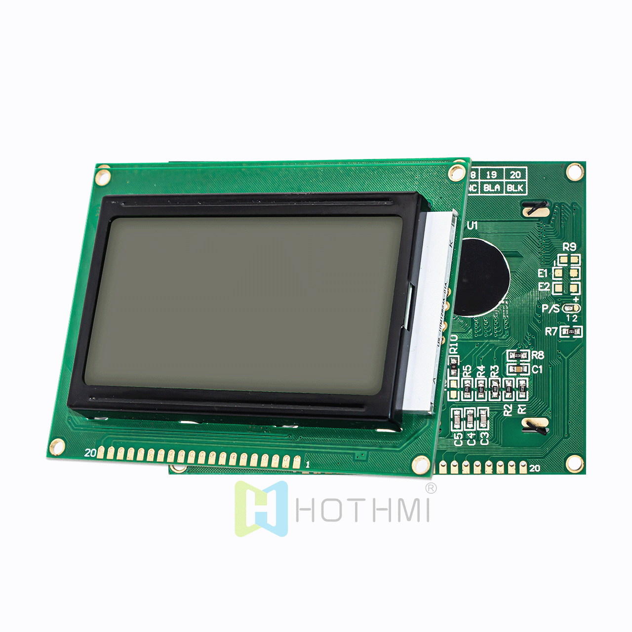 3.2 inch 128X64 monochrome graphic dot matrix module LCM/white background with gray text/ST7920 control chip/Arduino