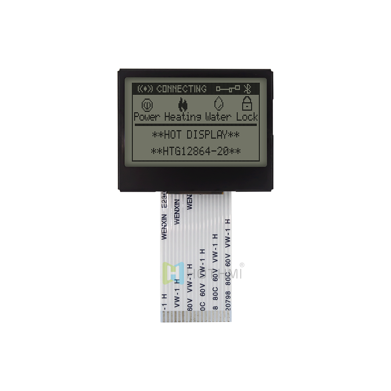 1.7 inch | 128x64 Graphic LCD Display Module | White background with grey text 128x64 Graphic LCD Module | ST7565R | MCU Interface | Arduino