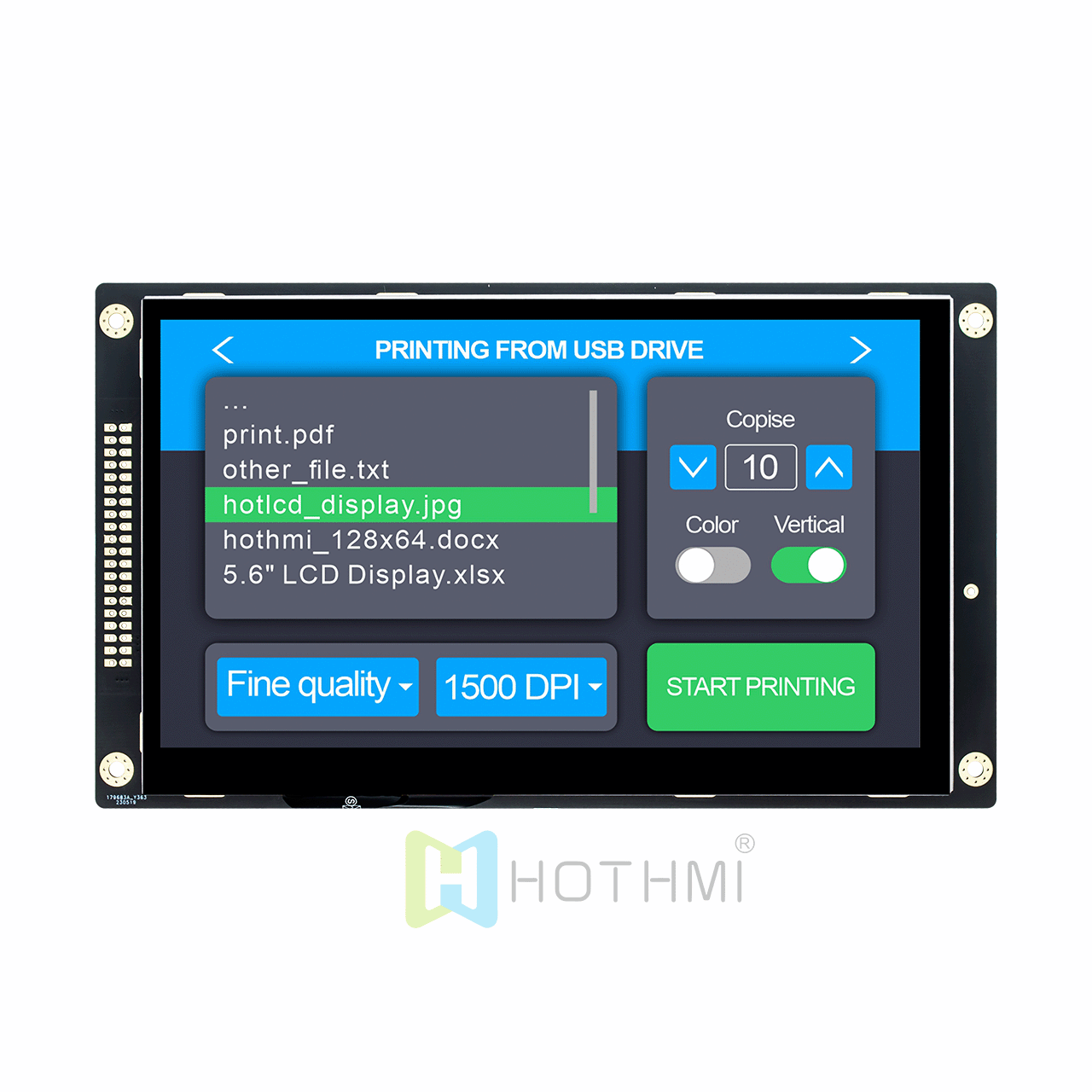 7" TFT LCD Display Module | 1024x600 Resolution With Capacitive Touch