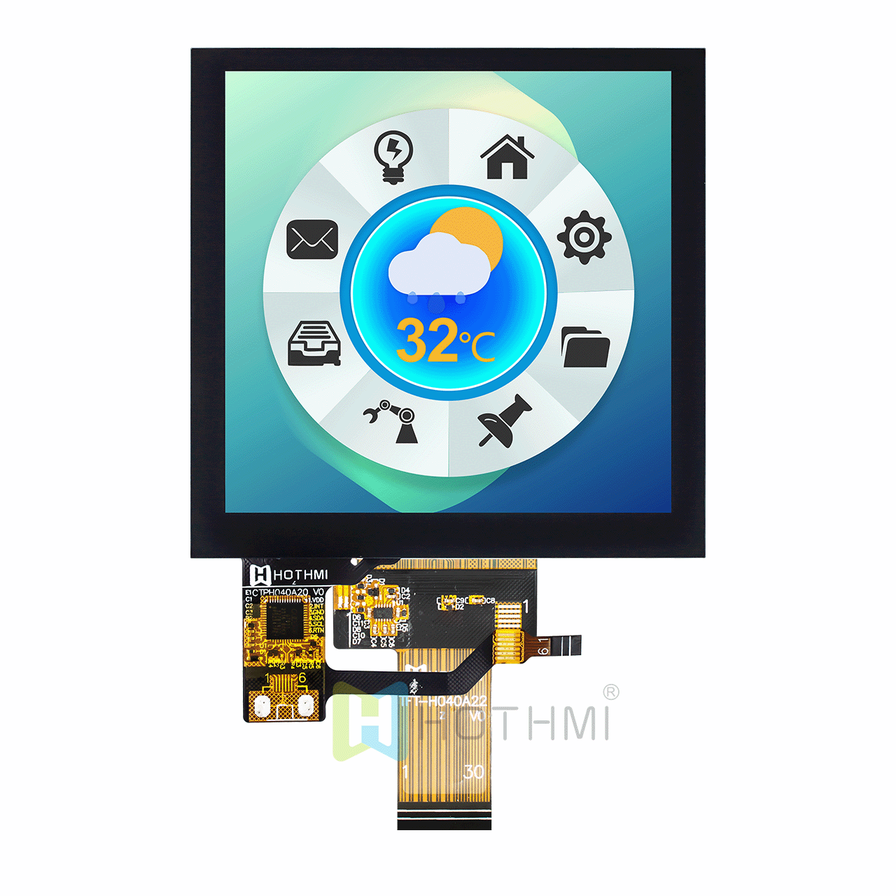 4 Inch Square TFT LCD Module Display With Capacitive Touch Screen