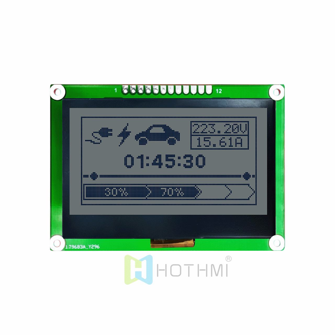 2.7-inch 128 x 64 graphic LCD module/LCM12864 graphic dot matrix display module/STN semi-transparent positive polarizer