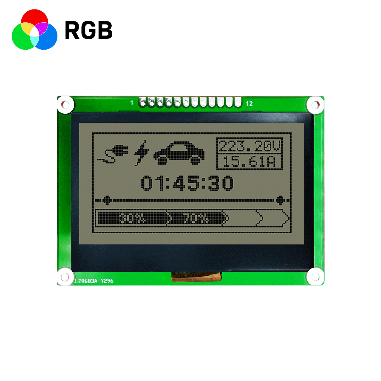 2.7 Inch 128 x 64 Graphic Dot Matrix Display With RGB Backlight