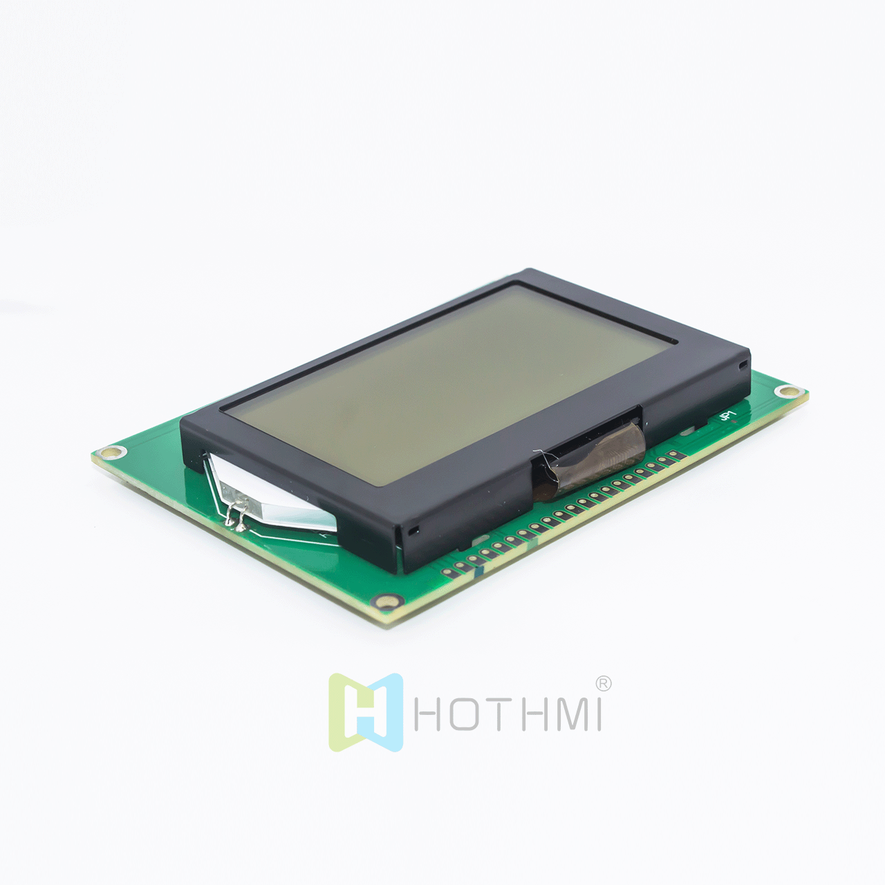3 Inch 128x64 Graphic LCD Module | Blue Pixels On White Background