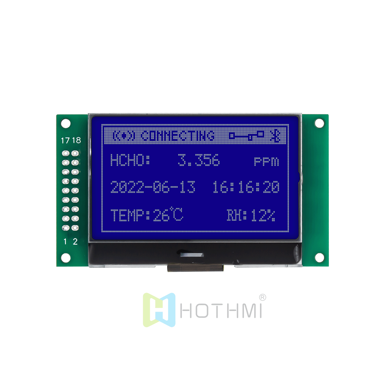 2.4 inch 132x64 graphic lcd screen/64x132 graphic dot matrix lcd module/STN negative display/blue background with white characters