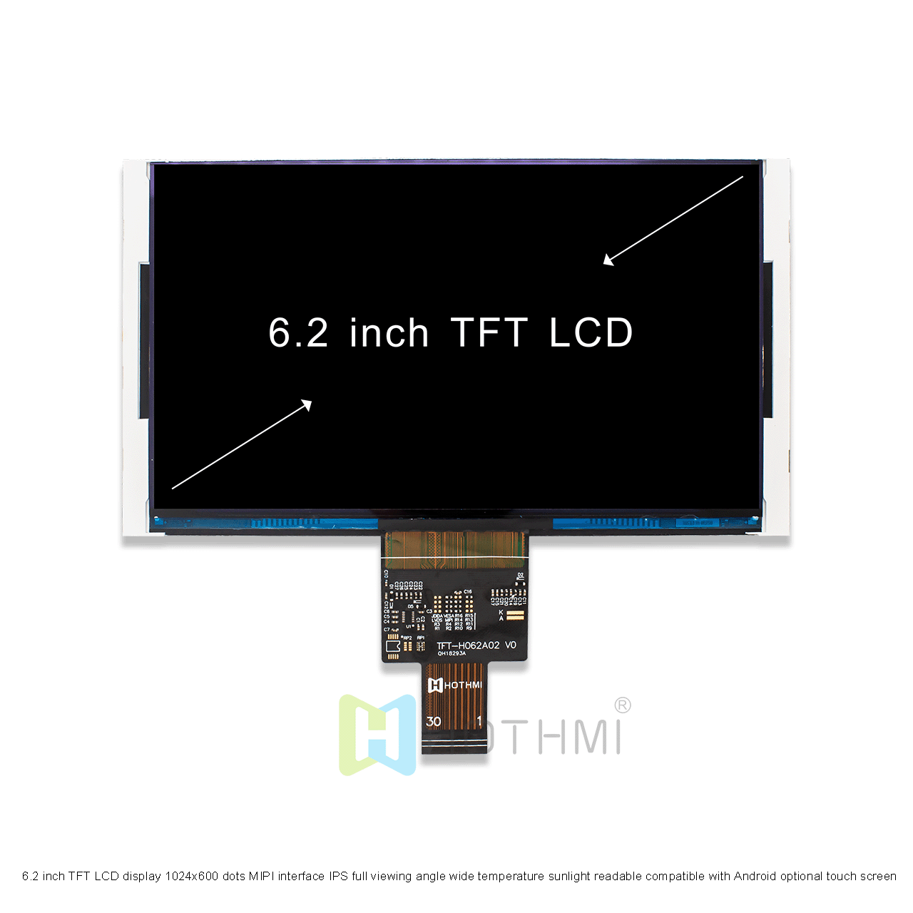 6.2 Inch High Brightness TFT LCD Display With MIPI Interface