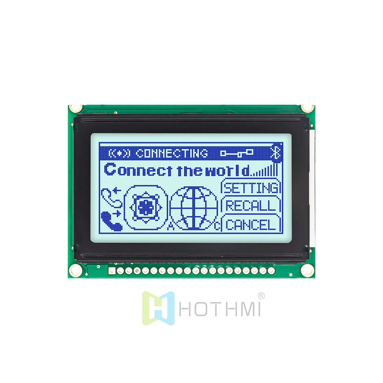 2.7 inch 128x64 LCD Graphic Liquid Crystal Dot Matrix Module | STN Positive Display | Arduino | Gray Background Blue Text