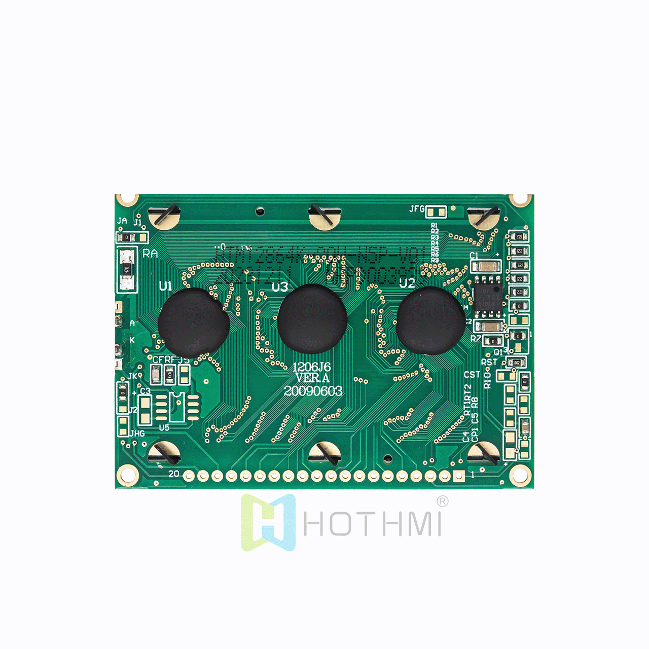 2.7 inch 128x64 LCD Graphic Liquid Crystal Dot Matrix Module | 128 x 64 Graphic LCD Display Module | STN Positive Polarizer | Yellow-Green Backlight