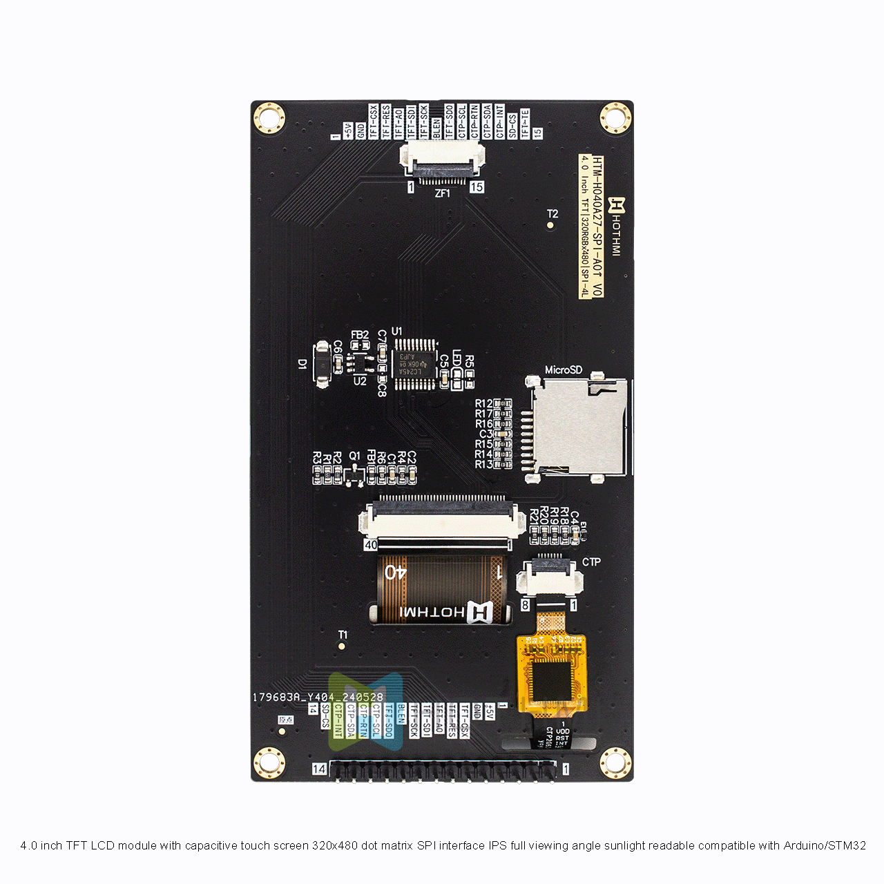 4.0 Inch TFT LCD Module With Capacitive Touch Screen | 320x480 Resolution With SPI Interface