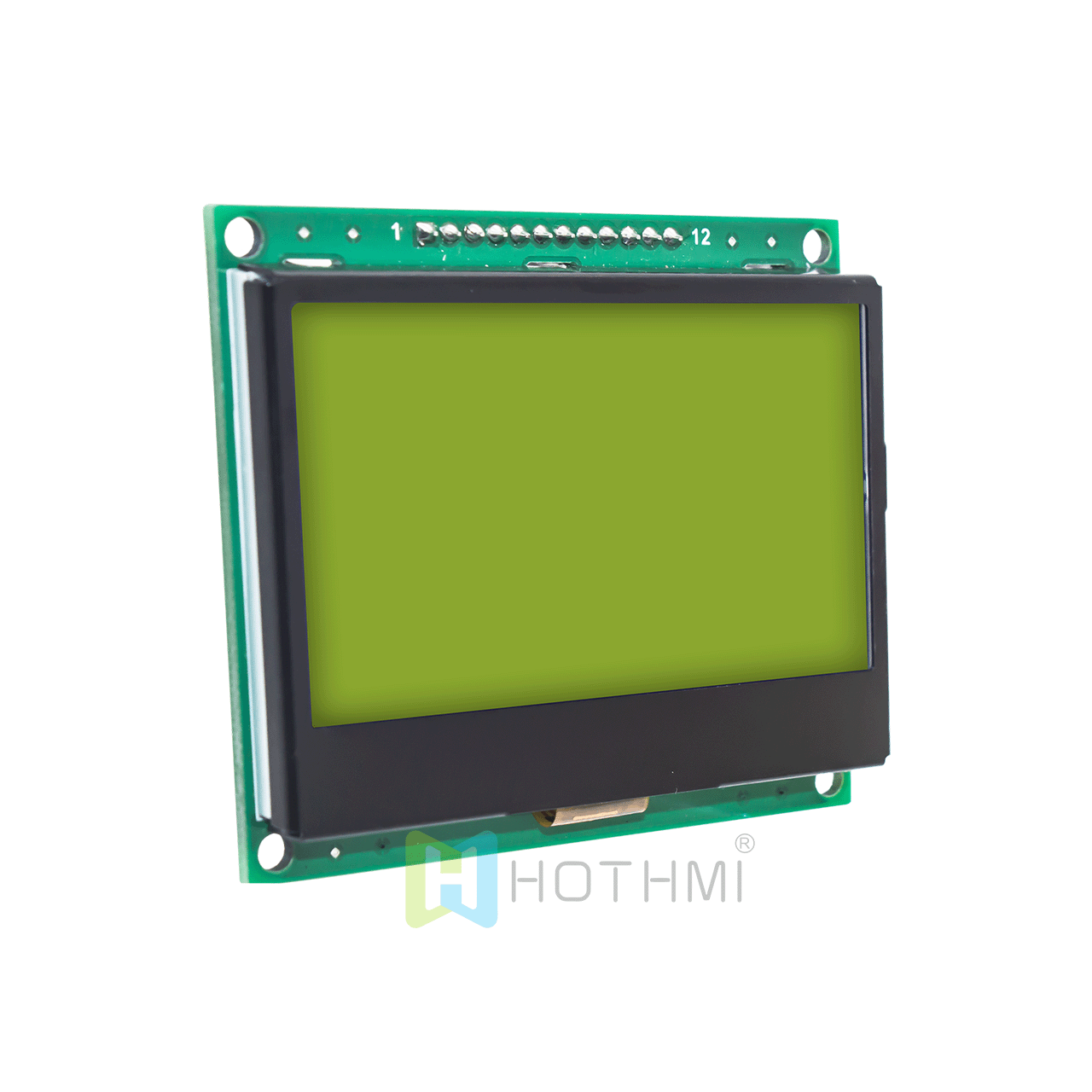 3.0 inch yellow-green 128x64 dot matrix graphic LCD display module | SPI interface | STN+ | ST7567