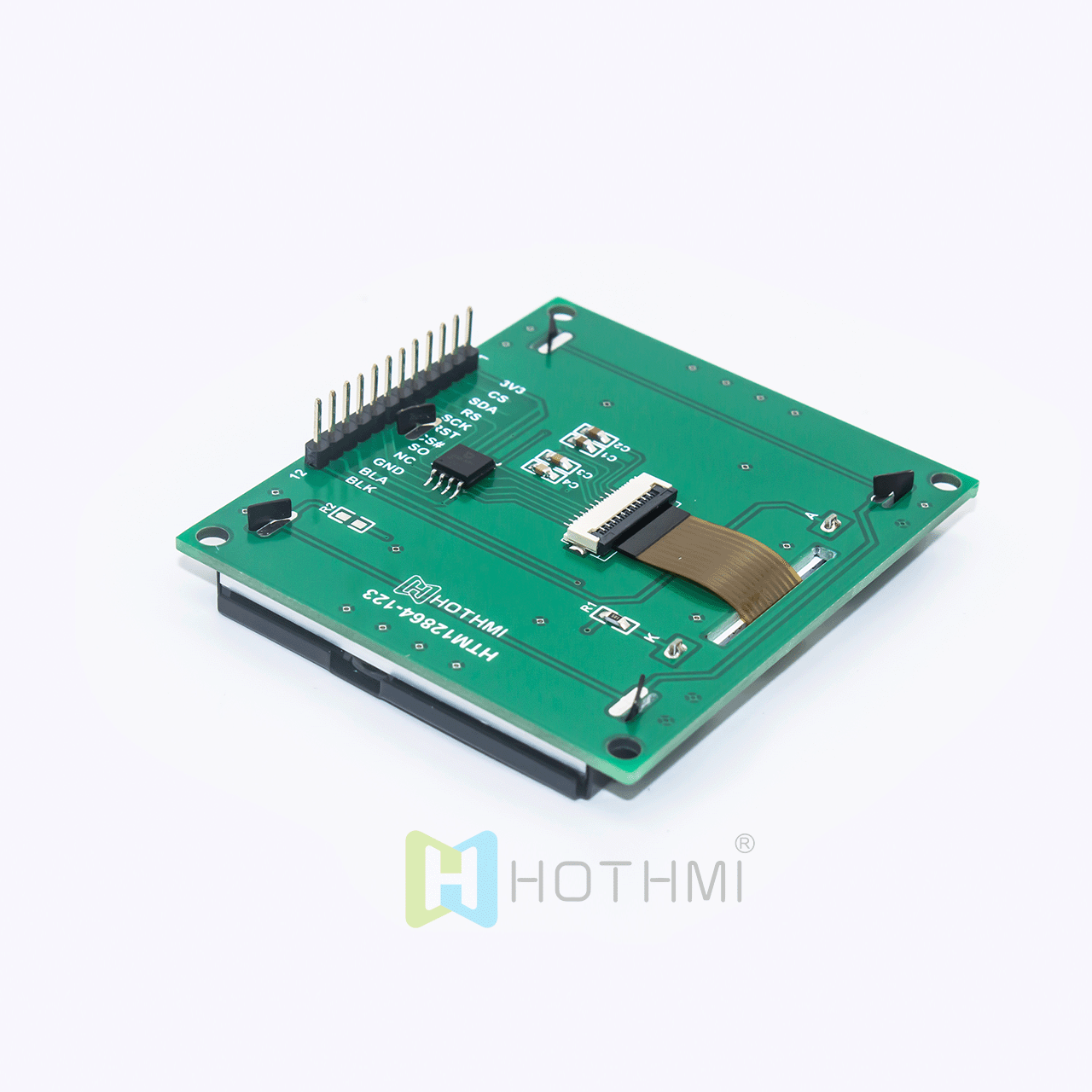3.0 inch yellow-green 128x64 dot matrix graphic LCD display module | SPI interface | STN+ | ST7567