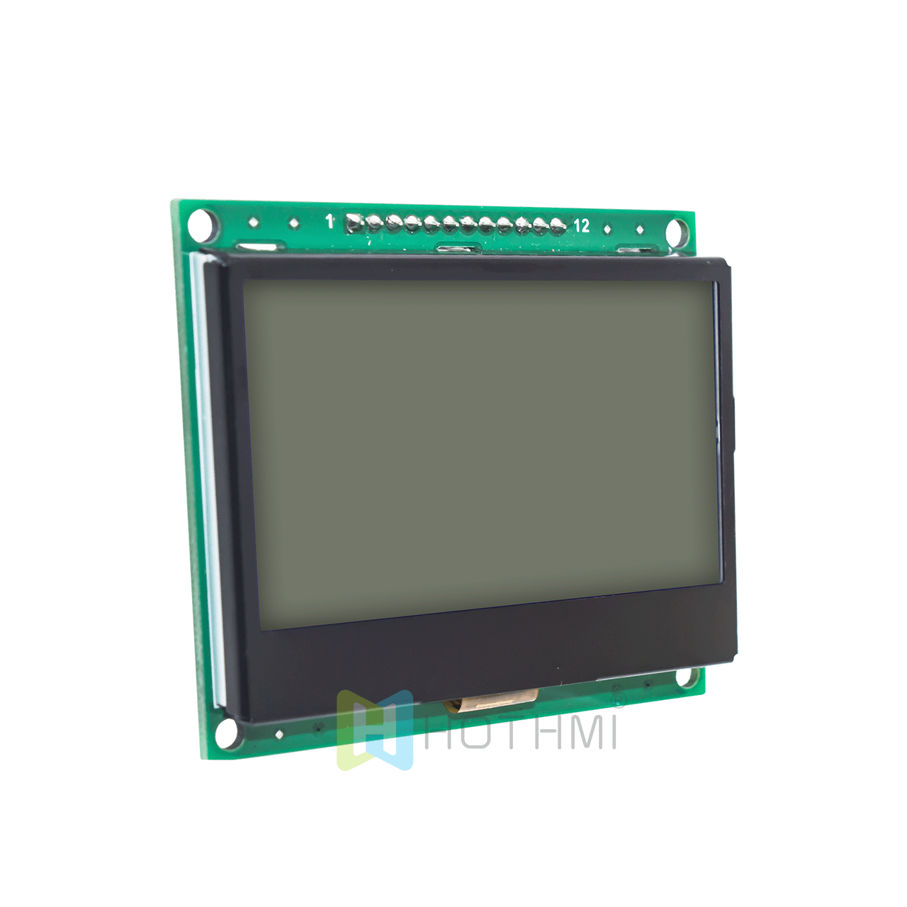 3-inch 128x64 Graphic LCD Display Module | SPI Interface | White Background with Gray Text | FSTN Positive | Transflective Polarizer