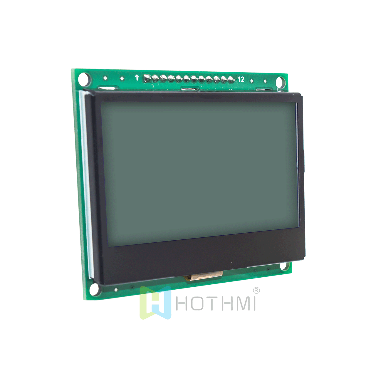 128x64 Graphic LCD Display Module | 3-inch Graphic LCD Display Module | Gray background with blue text | STN + white backlight | Arduino